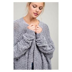 Luna Cardigan Sweaters Silver Long Sleeves